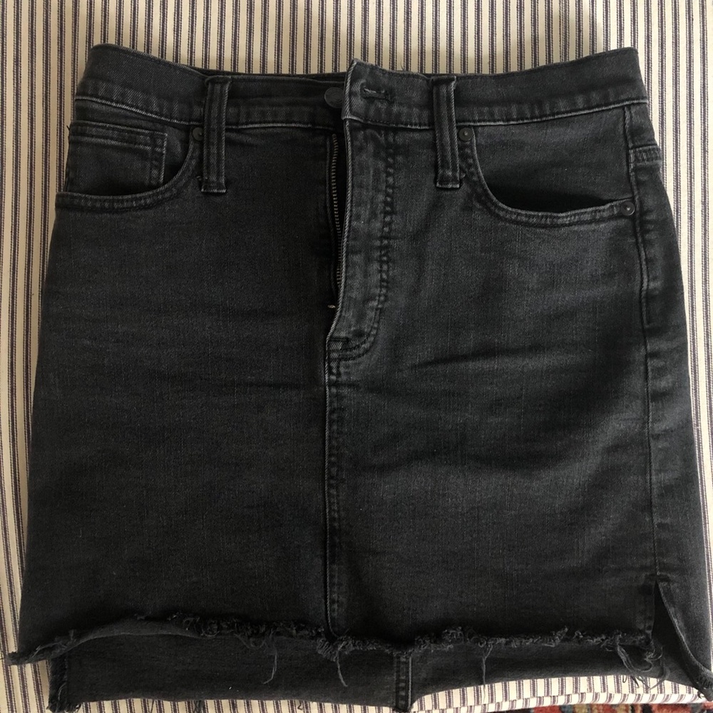 Madewell Gray Black Denim Skirt size 27